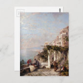 De kust van Amalfi door Franz Richard Unterberger Briefkaart (Voorkant / Achterkant)