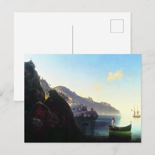 De kust van Amalfi door Ivan Aivazovsky Briefkaart (Voorkant / Achterkant)