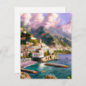 De kust van Amalfi is een van de mooiste Feestdagenkaart (Voorkant / Achterkant)