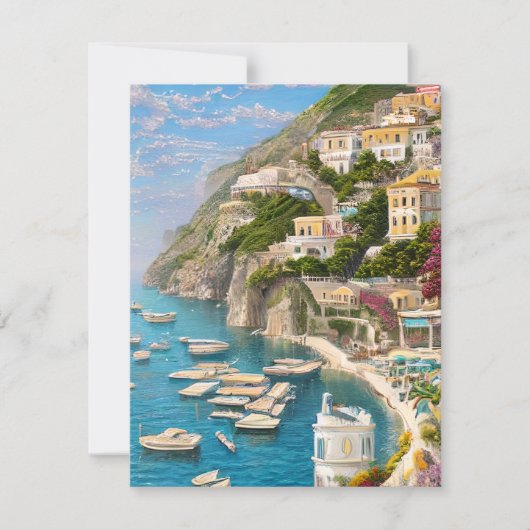 De kust van Amalfi is een van de mooiste Feestdagenkaart (Voorkant)