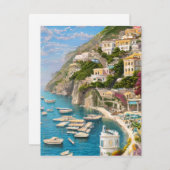 De kust van Amalfi is een van de mooiste Feestdagenkaart (Voorkant / Achterkant)