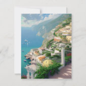 De kust van Amalfi is een van de mooiste Feestdagenkaart (Voorkant)