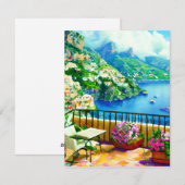 De kust van Amalfi is een van de mooiste Feestdagenkaart (Voorkant / Achterkant)