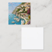 De kust van Amalfi is een van de mooiste Vierkante Visitekaartje (Voorkant / Achterkant)