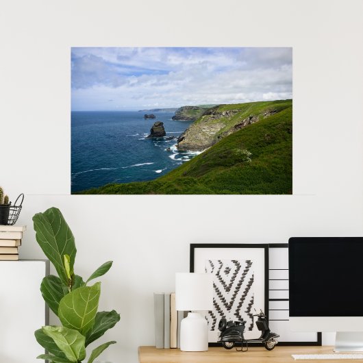 De kust van Cornish Poster (Thuiskantoor)
