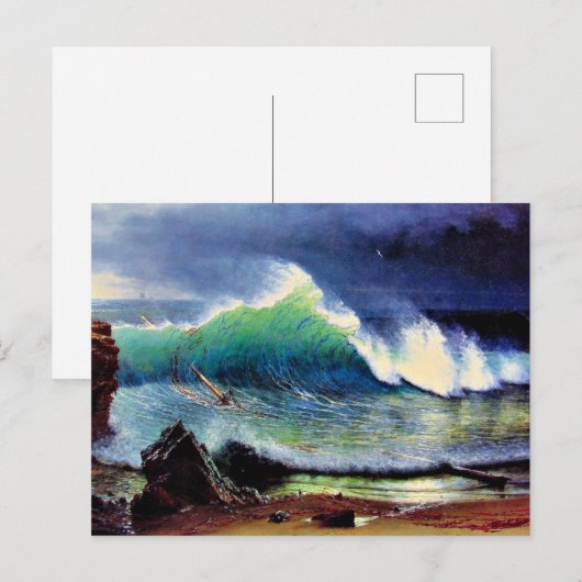 De kust van de turkooizen zee briefkaart (Voorkant / Achterkant)