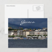 de kust van het genève - meer briefkaart (Voorkant / Achterkant)