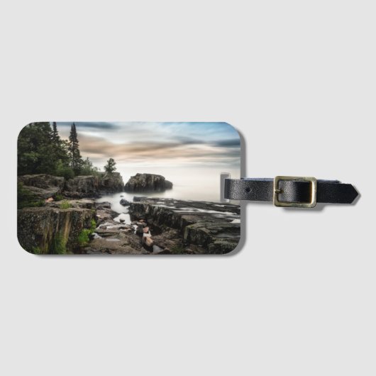 De kust van het meer van Superior | Minnesota Bagagelabel (Voorkant (horizontaal))