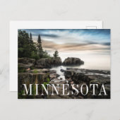 De kust van het meer van Superior | Minnesota Briefkaart (Voorkant / Achterkant)