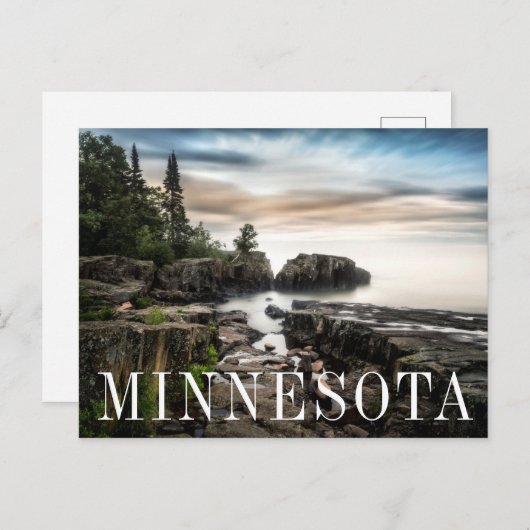 De kust van het meer van Superior | Minnesota Briefkaart (Voorkant / Achterkant)