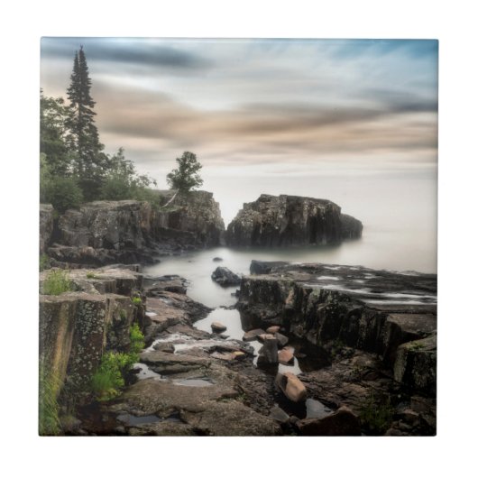 De kust van het meer van Superior | Minnesota Tegeltje (Voorkant)