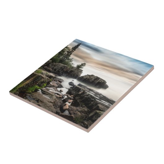 De kust van het meer van Superior | Minnesota Tegeltje (Zijkant)