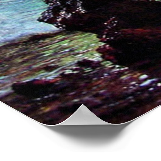De kust van het Zee Turquoise Poster (Hoek)