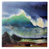 De kust van het Zee Turquoise Tegeltje (Voorkant)