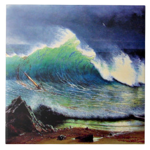 De kust van het Zee Turquoise Tegeltje