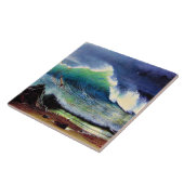 De kust van het Zee Turquoise Tegeltje (Zijkant)