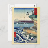 De kust van Hota in Boshu door Ando, Hiroshige Uki Briefkaart (Voorkant / Achterkant)