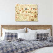 De kust van Turkije en Cyprus Canvas Afdruk (Insitu (Slaapkamer))
