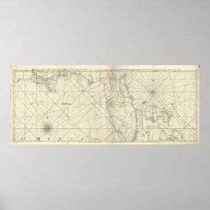 De kust van West-Florida en Louisiana. [1775] Poster