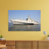 De kustgevechtsscheepsintegratie is in gang gezet canvas afdruk (Insitu (Woonkamer))