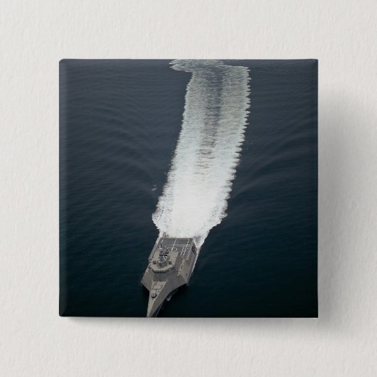 De kustgevechtsschip Independence 2 Vierkante Button 5,1 Cm (Voorkant)
