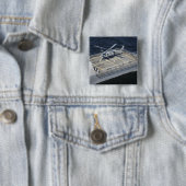 De kustgevechtsschip USVFreedom Vierkante Button 5,1 Cm (In situ)