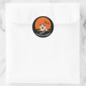 DE KUSTKAT SUNSET DOCUSTOMIZE PERSONALISEERDE NAAM RONDE STICKER (Tas)