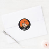 DE KUSTKAT SUNSET DOCUSTOMIZE PERSONALISEERDE NAAM RONDE STICKER (Envelop)