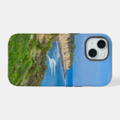 De kustlijn van Californië bij Point Dume iPhone 15 Case (Achterkant horizontaal)