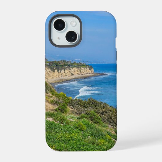 De kustlijn van Californië bij Point Dume iPhone 15 Case (Achterkant)