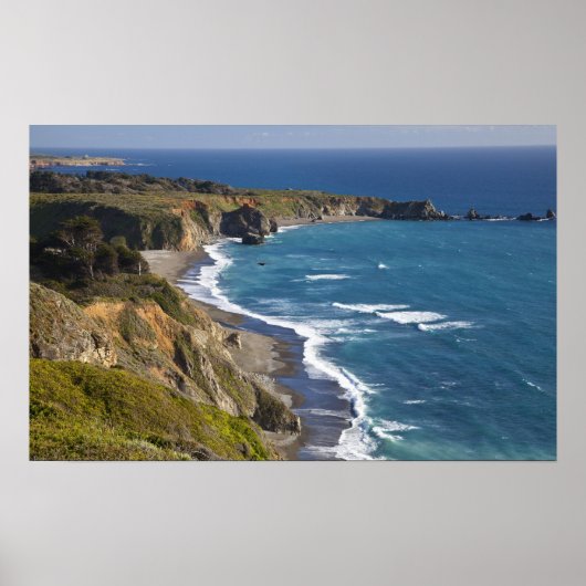 De kustlijn van de Big Sur in Californië, VS Poster (Voorkant)