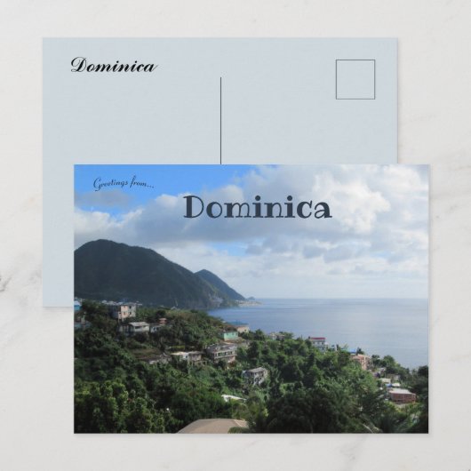 De kustlijn van Dominica Briefkaart (Voorkant / Achterkant)