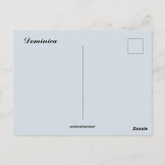 De kustlijn van Dominica Briefkaart (Achterkant)