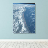 De kustlijn van Kenia en Somalië langs de Indische Canvas Afdruk (Insitu (Houten vloer))