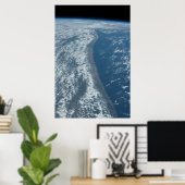 De kustlijn van Kenia en Somalië langs de Indische Poster (Thuiskantoor)