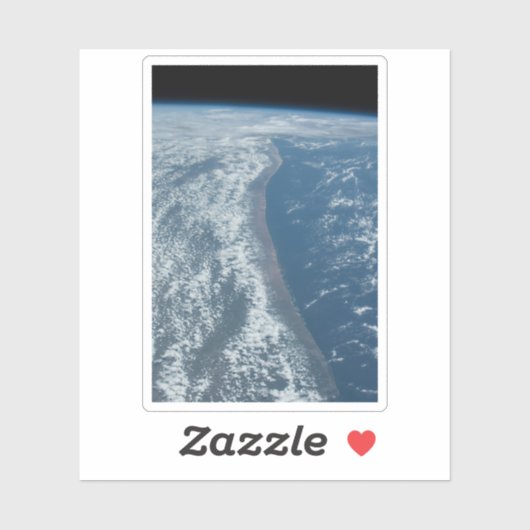 De kustlijn van Kenia en Somalië langs de Indische Sticker (Vel)