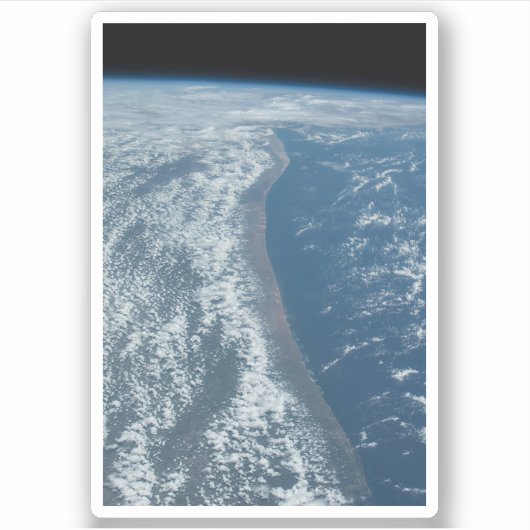 De kustlijn van Kenia en Somalië langs de Indische Sticker (Voorkant)