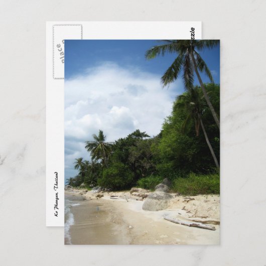 De Kustlijn van Phangan van Ko in het Briefkaart (Voorkant / Achterkant)