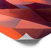 De kustlijn van Santorini in artistieke impressie Poster (Hoek)