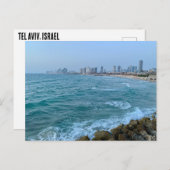 De kustlijn van Tel Aviv, Israël Briefkaart (Voorkant / Achterkant)