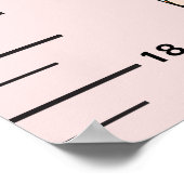 De Kute Grafiek van de Groei van de Giraffe voegt  Poster (Hoek)