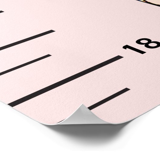 De Kute Grafiek van de Groei van de Giraffe voegt  Poster (Hoek)