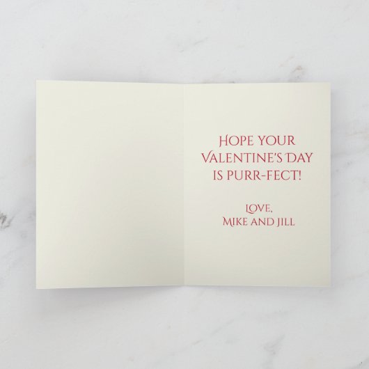 De  Kute Kitten Valentijnsdag van de Douane van de Feestdagen Kaart (Binnen)