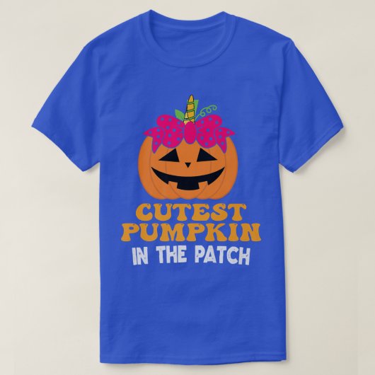 De kutste pompoen in de flacon Halloween Unicorn T-shirt (Design voorkant)