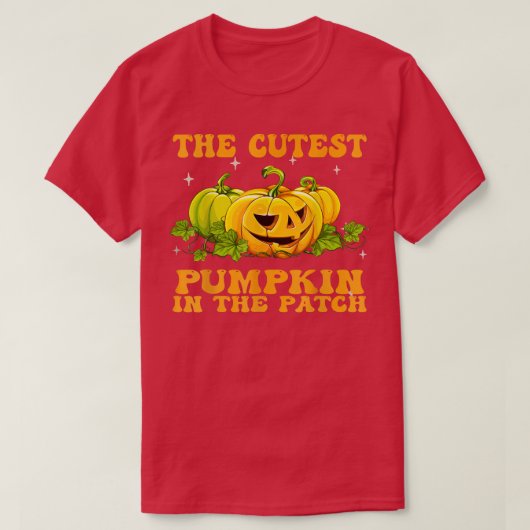 De kutste pompoen in de patch Halloween Boy Todd T-shirt (Design voorkant)