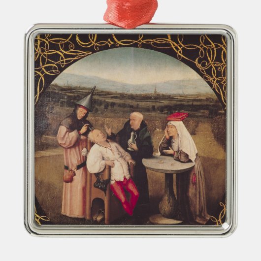 De kuur van Folly Metalen Ornament (Voorkant)