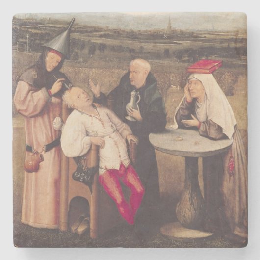 De kuur van Folly Stenen Onderzetter (Voorkant)