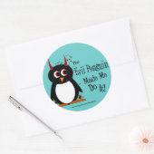 De kwaadaardige pinguïn liet me het doen Stickers (Envelop)