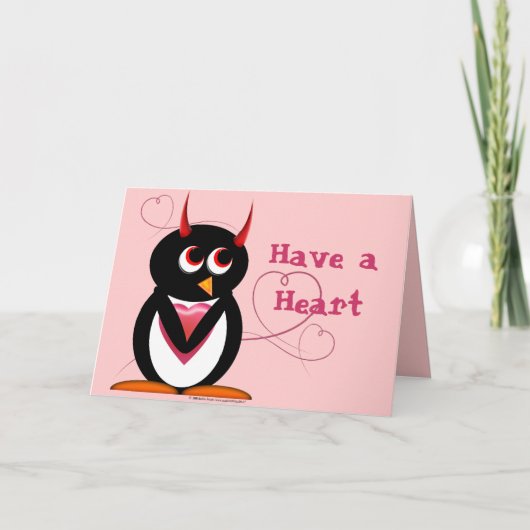 De kwade Kaart van de Valentijnsdag van de Pinguïn (Voorkant)