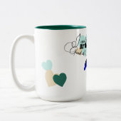 De kwakzalver van de dageraad: mooie Mallard eend Tweekleurige Koffiemok (Links)